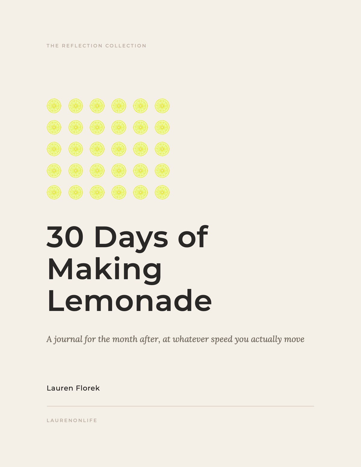 Cover of 30 Days of Making Lemonade by Lauren Florek.