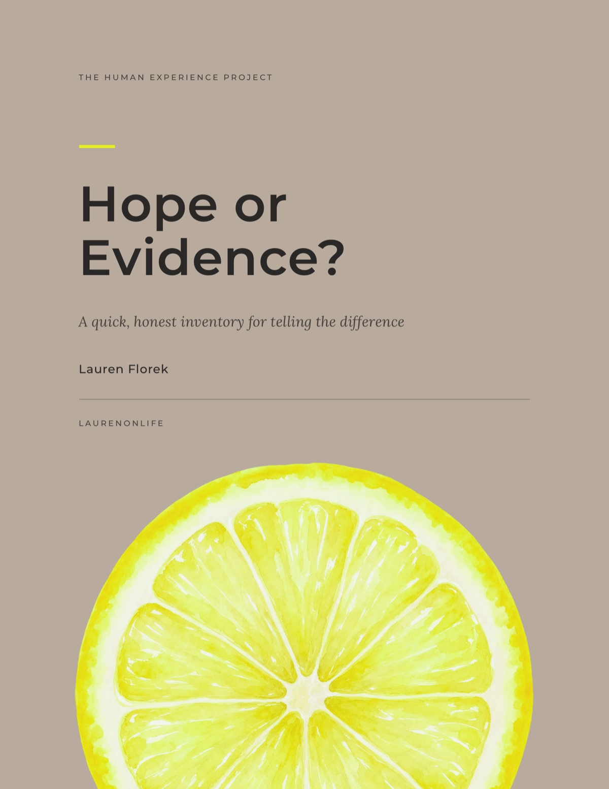 Cover of Hope or Evidence? by Lauren Florek.